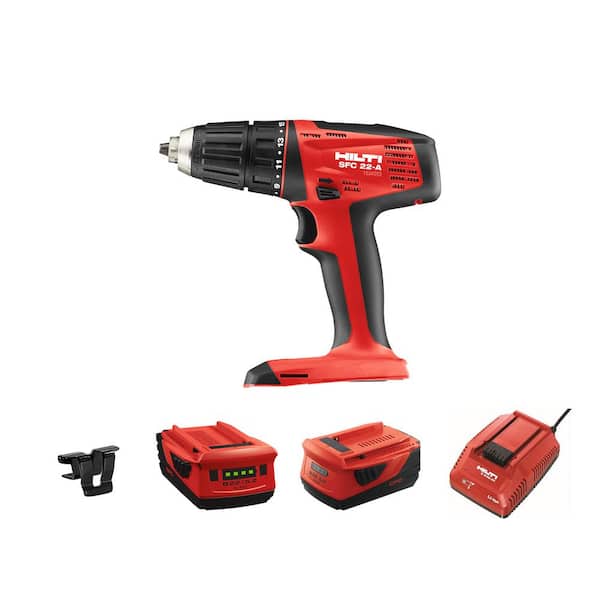 Hilti 22-Volt Lithium-Ion 1/2 in. Cordless Drill Driver SFC 22 Kit with 5.2 Battery, Charger and Belt Clip