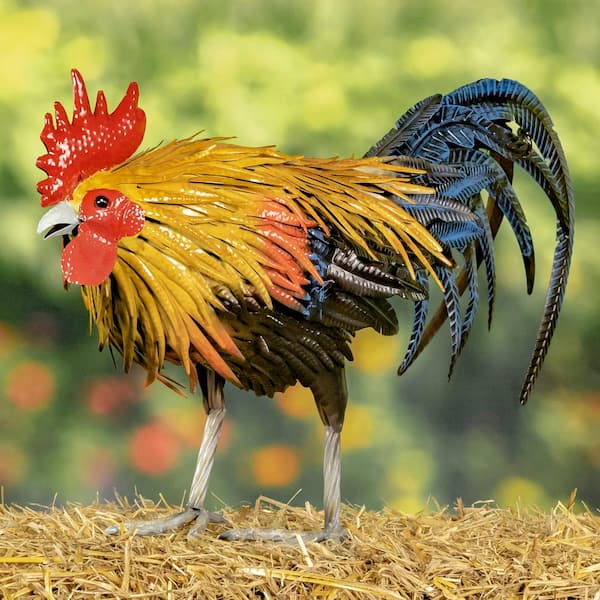 Zaer Ltd. International 21.25 in. Tall Iron Painted Rooster