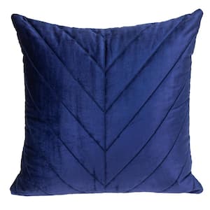 Tobyn Transitional Quilted Blue Throw Pillow