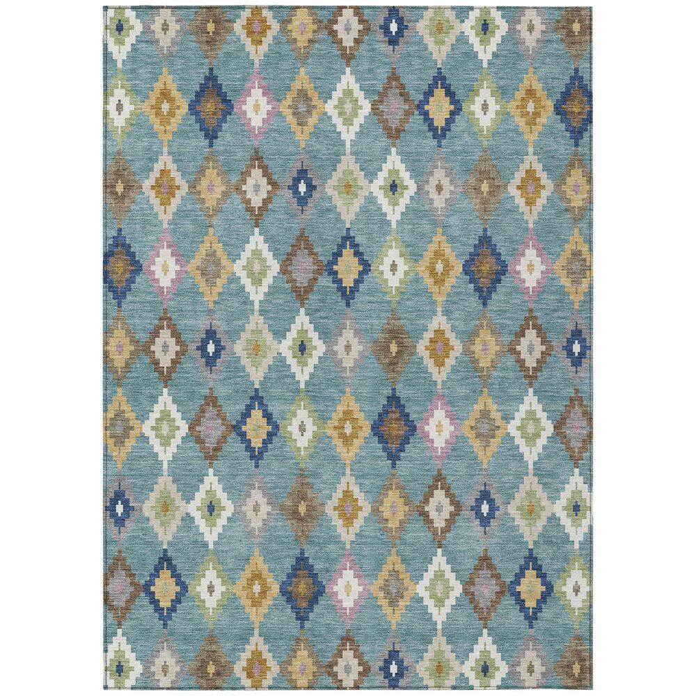 Chantille Machine Washable Indoor/Outdoor Abstract ACN2513 Teal 9 ft. x 12 ft. Area Rug price history on PriceWatchPro