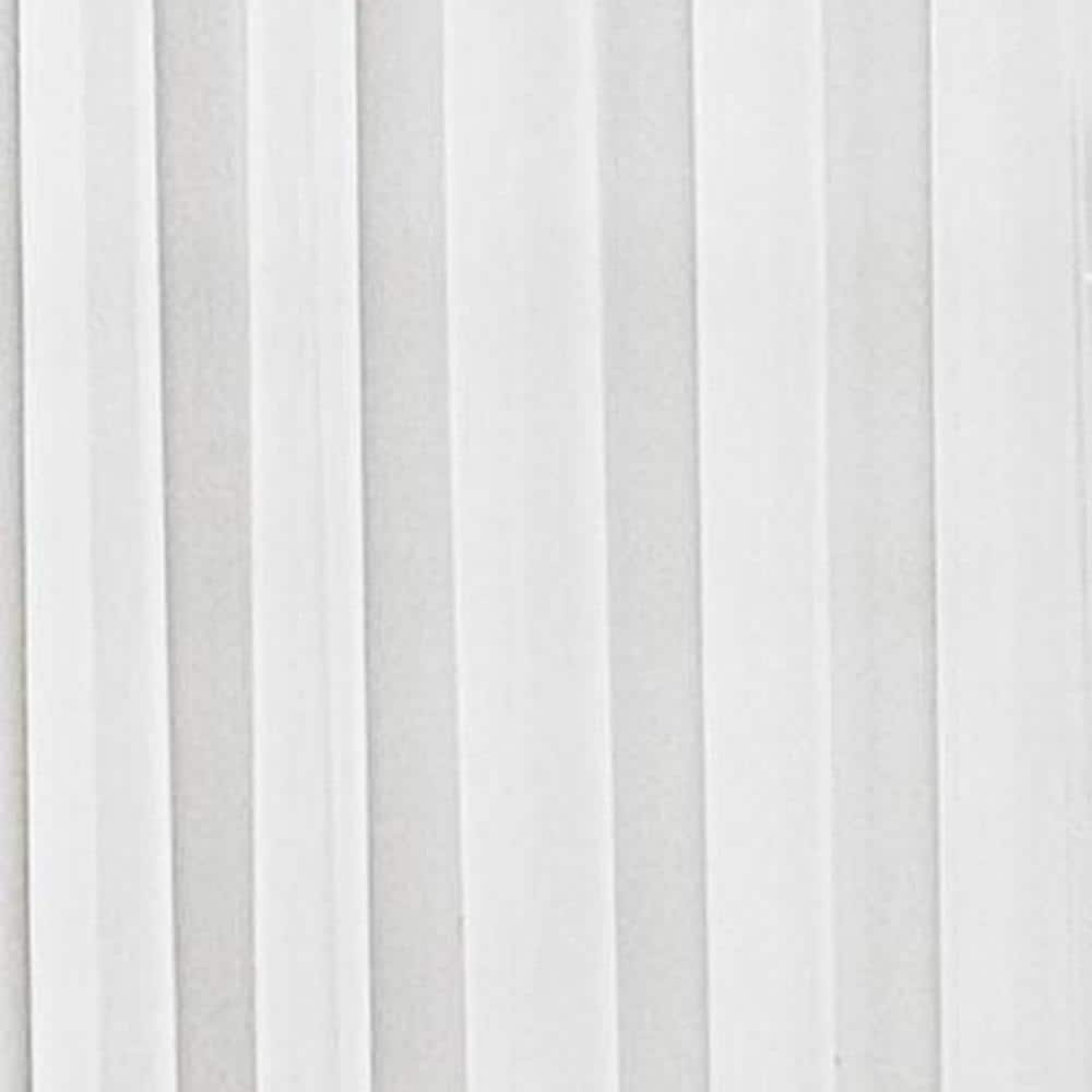 White Sheer Pleated Polyester Rod Pocket Curtain Panel