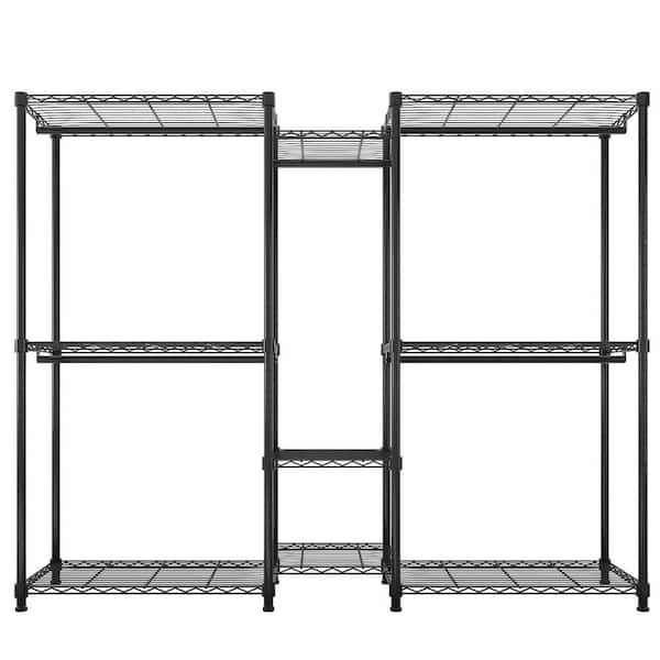 Karl home Black Iron Clothes Rack 74.81 in. W x 70.87 in. H