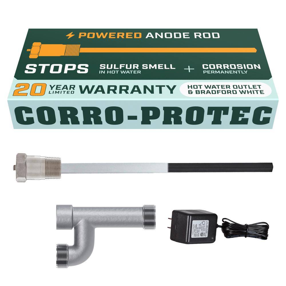 CORRO-PROTEC Powered Anode Rod for Bradford White Water Heater and Hot ...