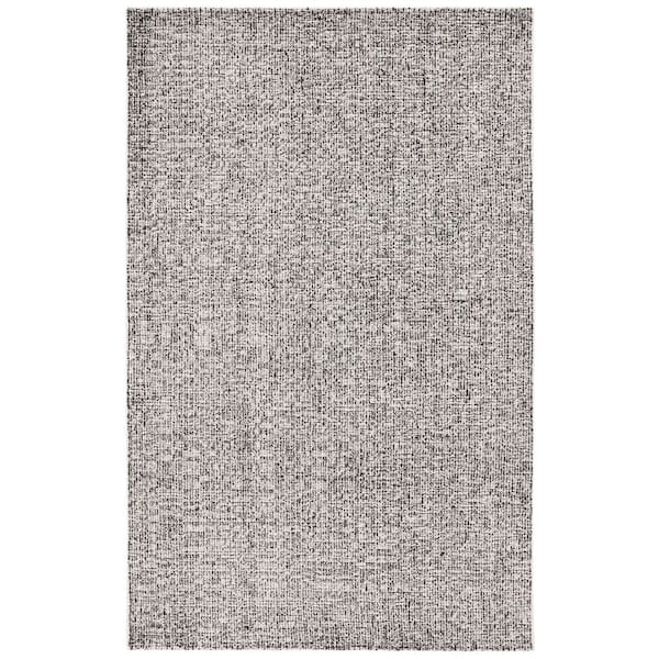 Ebony 3 ft. x 5 ft. Black/Ivory Abstract Noise Area Rug