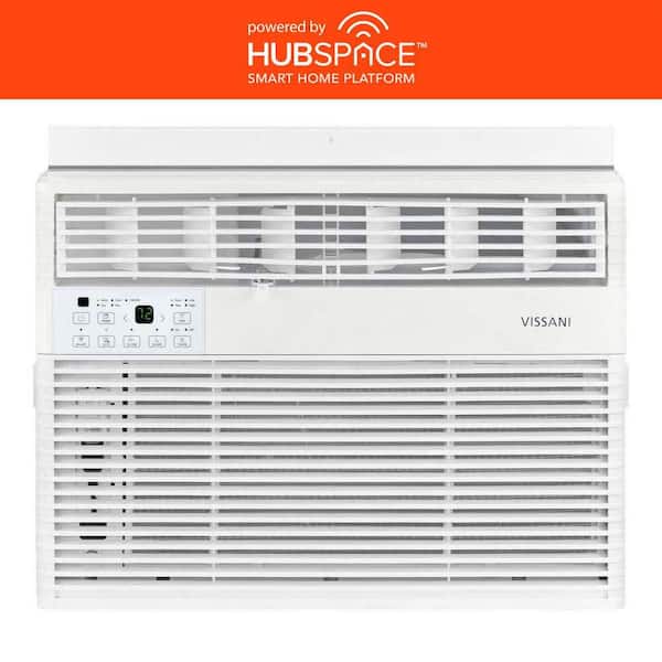 10,000 BTU 115-Volt Window Air Conditioner Cools 450 sq. ft. with Dehumidifier in White, Powered by Hubspace