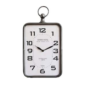 Gold Analog Metal Hanging Wall Clock with Handle