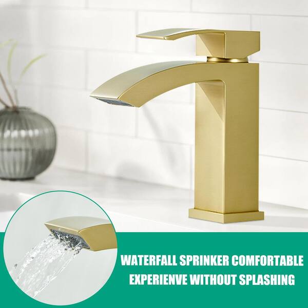Tahanbath Single Handle Single Hole Bathroom Faucet Spot Resistant
