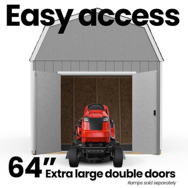 Pro Assembled Braymore 10 ft. W x 10 ft. All Weather Wood Storage Shed with Floor - Autumn Brown Shingles (100 sq. ft.)