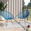 CORVUS Acapulco Peacock Blue Outdoor Lounge Chair Set of 2