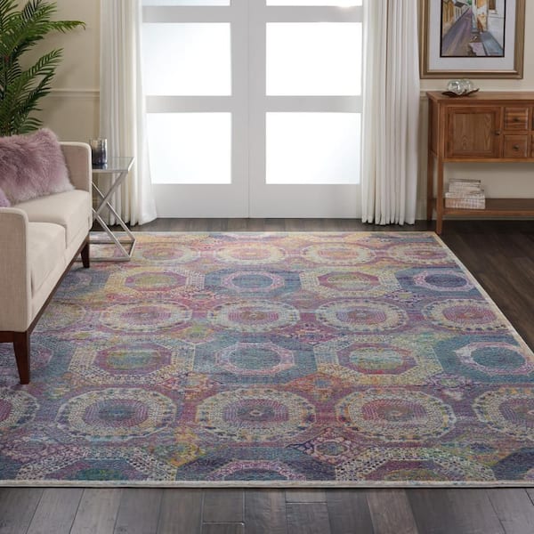 Global Vintage Multicolor 8 ft. x 10 ft. Moroccan Bohemian Area Rug