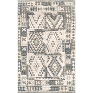 Kassidy Modern Nordic Abstract Beige 8 ft. x 10 ft. Area Rug