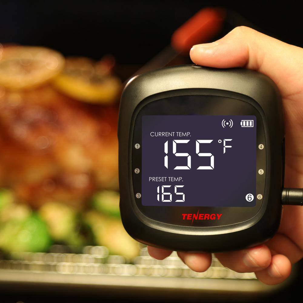 Solis Black Wireless Digital Meat Thermometer with 6 Stainless Steel Probes