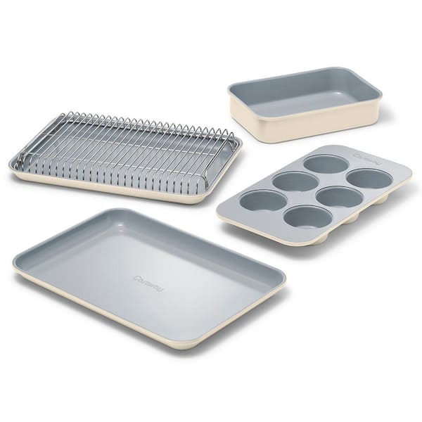 Mini 6 Piece Cream Bakeware Set with Storage