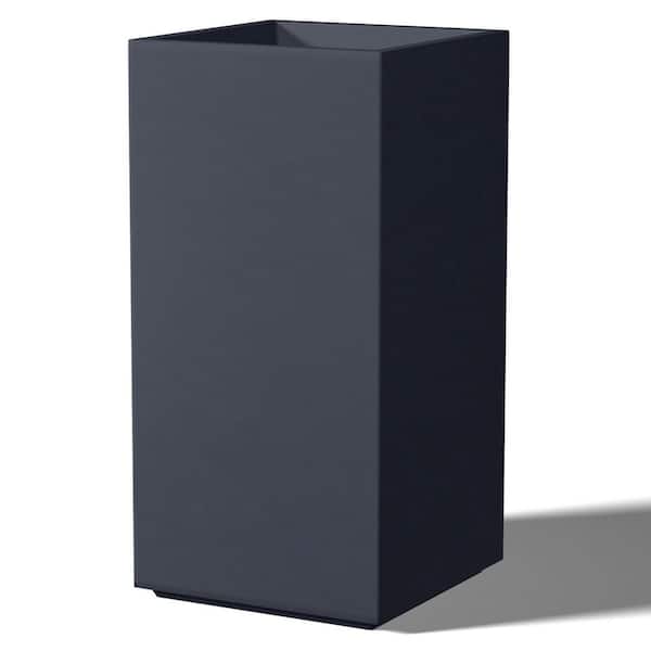 Sapcrete 14 in. Large Granite Gray(Enhanced Interior) Concrete Rectangular Planter / Pot with Drainage Holes