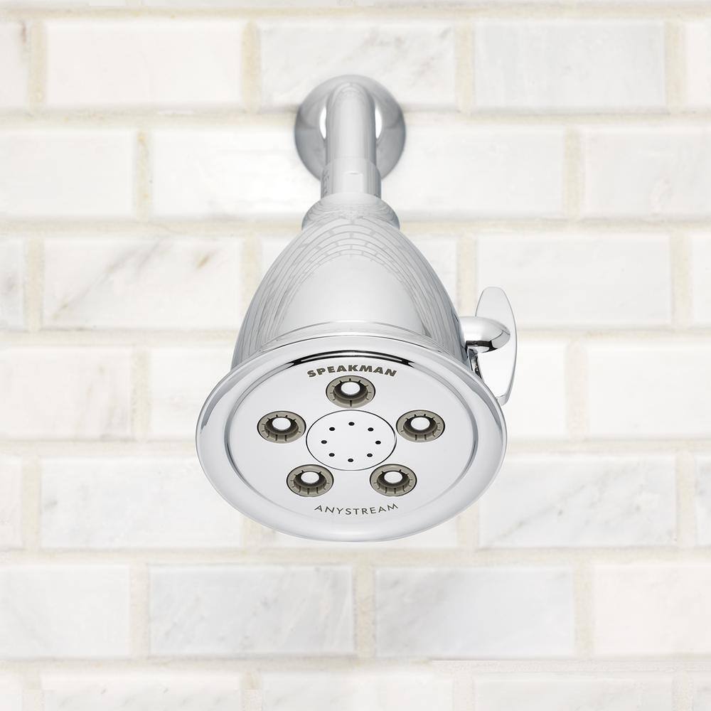 Polished Chrome Multi-Function Wall Mounted Shower Head