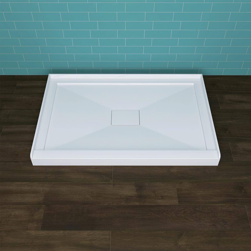 NTQ 48 in. x 32 in. Single Threshold Acrylic Shower Base Alcove Floor