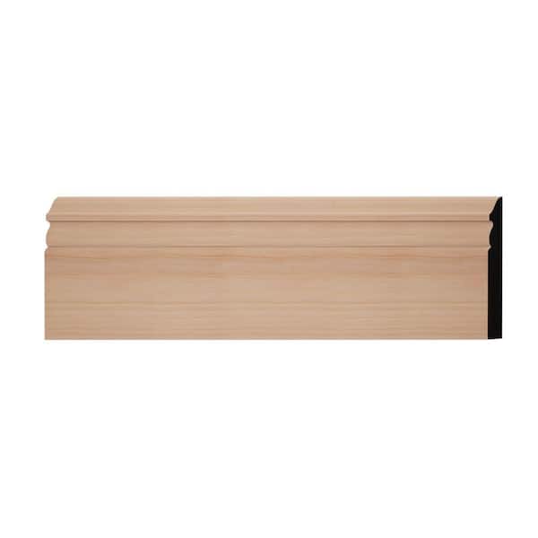 Ekena Millwork WM518 0.56 in. D x 5.25 in. W x 6 in. L Wood (Cherry) Baseboard Moulding Sample
