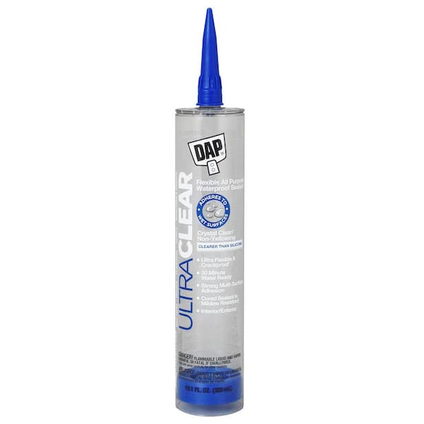 DAP 10.1 oz. Ultra Clear All Purpose Waterproof Sealant 18388 - The Home  Depot