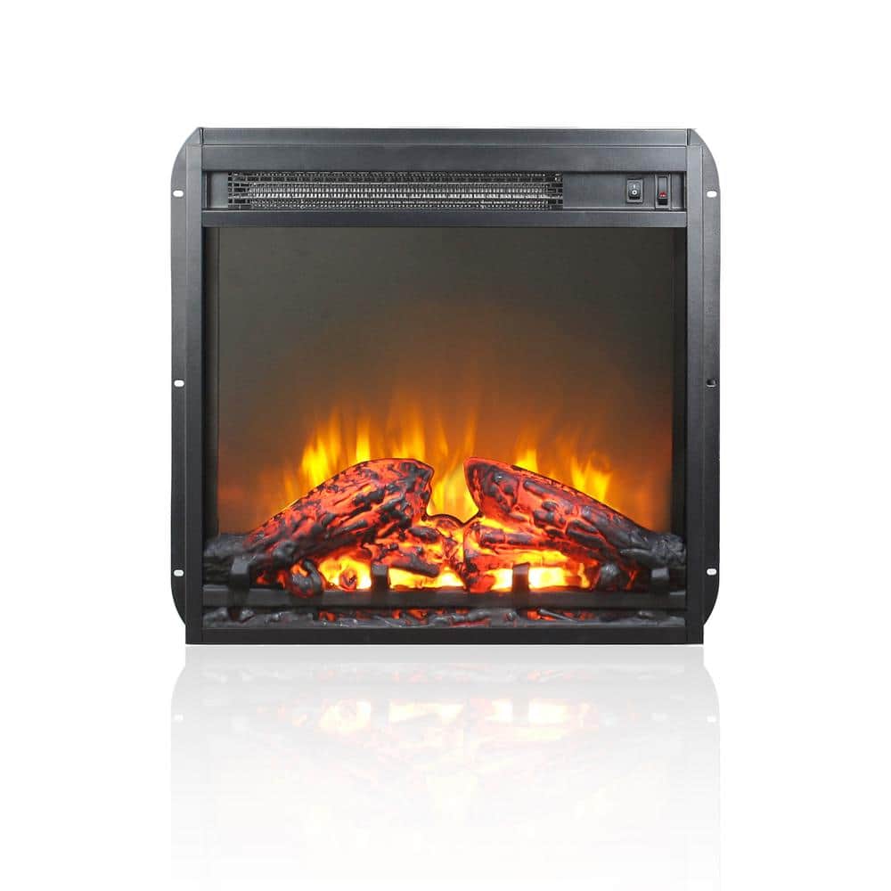 18 in. Electric Cabinet Infrared Space Heater with Log Set, Overheating Pro