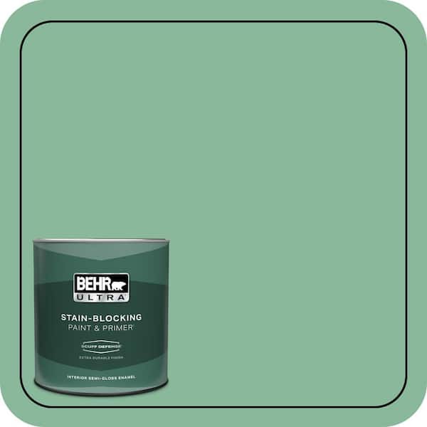 BEHR ULTRA 1 qt. #470D-4 Garden View Extra Durable Semi-Gloss Enamel Interior Paint & Primer