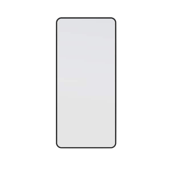 Shop Glass Warehouse 22 in. W x 48 in. H Stainless Steel Framed Radius Corner Bathroom Vanity Mirror i... from Home Depot on Openhaus