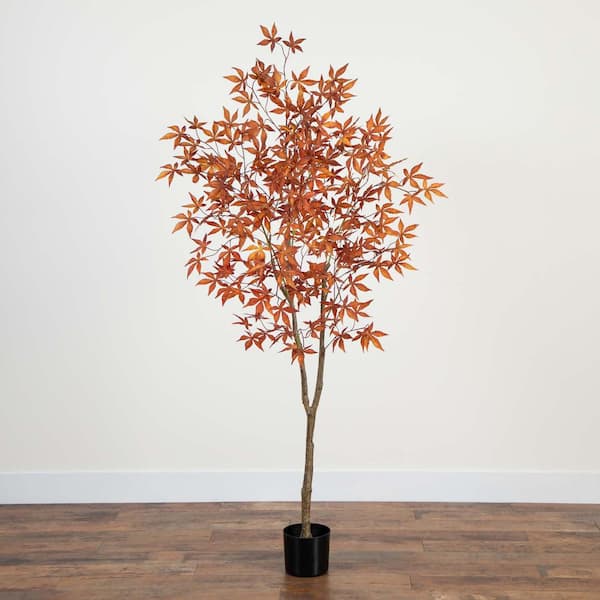 Nearly Natural 6 ft. Artificial Autumn Japanese Maple Tree T4734