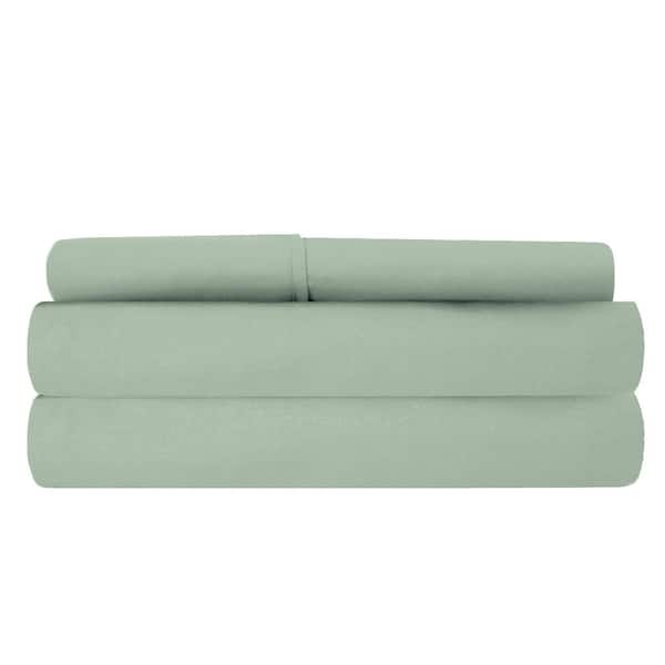 3-Piece Sage Super-Soft 1600 Series Double-Brushed Twin Microfiber Bed Sheets Set