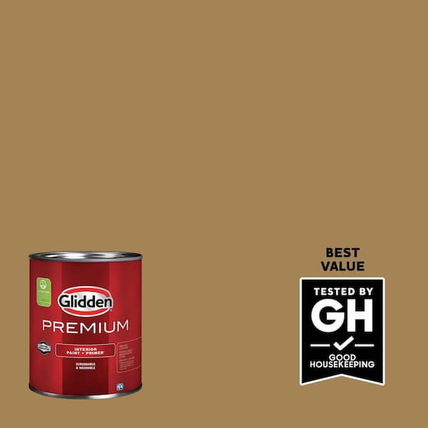 Glidden Premium 1 qt. PPG1093-7 Tattle Tan Eggshell Interior Latex ...