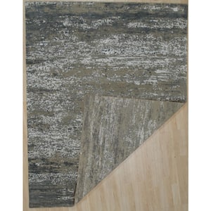 Lt. Gray 8 ft. x 10 ft. 2 in. Hand-Knotted Wool Galaxy Area Rug