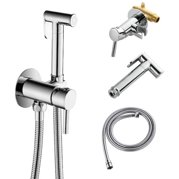 Miscool Ami Single-Handle Bidet Faucet with Bidet Sprayer and Hot and Cold Mode in Chrome