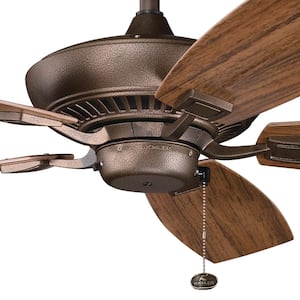 Canfield Patio 52 in. Outdoor Weathered Copper Downrod Mount Ceiling Fan with Pull Chain for Patios or Porches