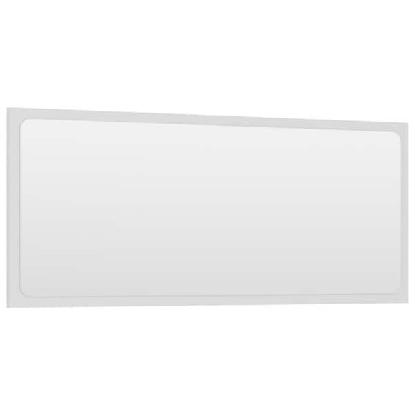 Unbranded 35.4 in. W x 14.6 in. H Rectangular Wood Framed Wall Mount Modern Decor Bathroom Vanity Mirror
