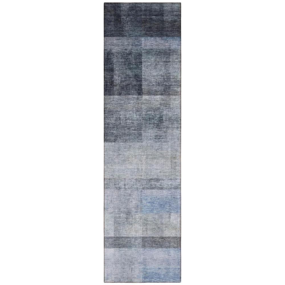 Navy and Gray 2 ft. x 8 ft. Woven Solid Color Runner Indoor/Outdoor Area Rug price history on PriceWatchPro