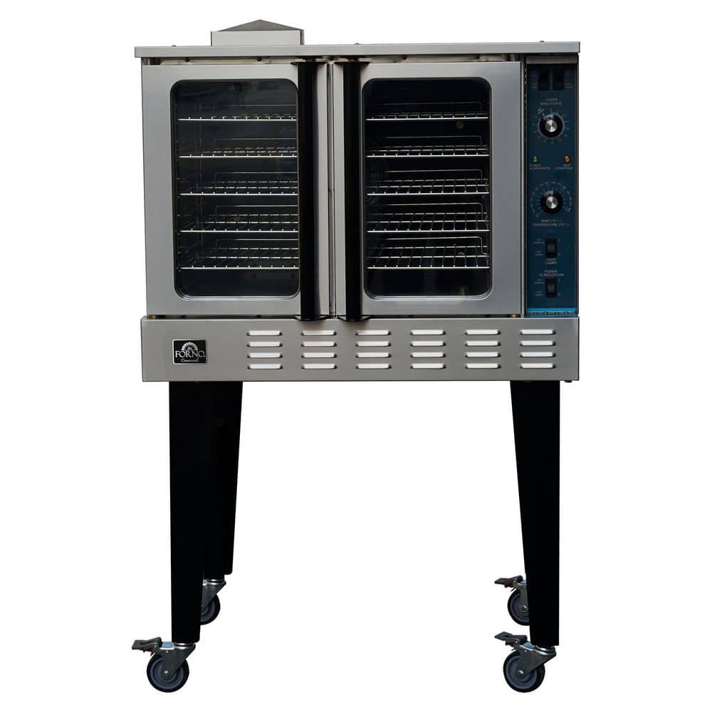 38 in. Commercial Convection Gas Oven, 3 burners 54,000â€¯BTU, 150-500Â°F, Stainless Steel, NG/LP
