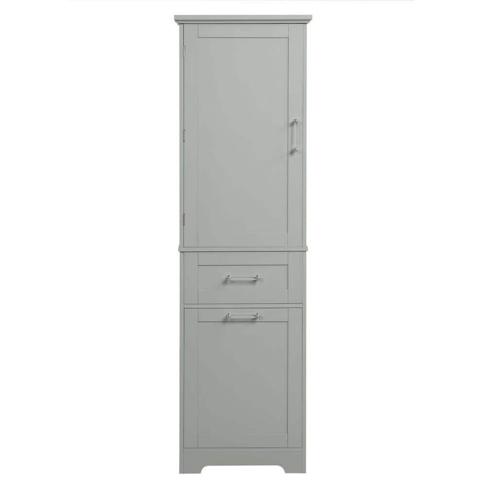 Anky 20 in. W x 13.5 in. D x 68.4 in. H Gray MDF Freestanding Bathroom Storage Linen Cabinet
