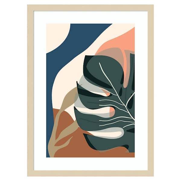 Amanti Art Boho Leaves III by Arctic Frame 1 Piece Framed Giclee Nature Art Print 25 in. x 19 in.