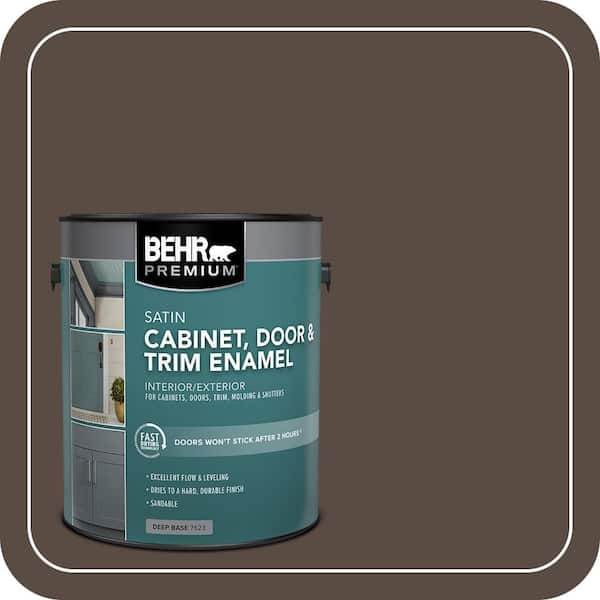 1 gal. #MQ2-39 Rare Wood Satin Enamel Interior/Exterior Cabinet, Door & Trim Paint