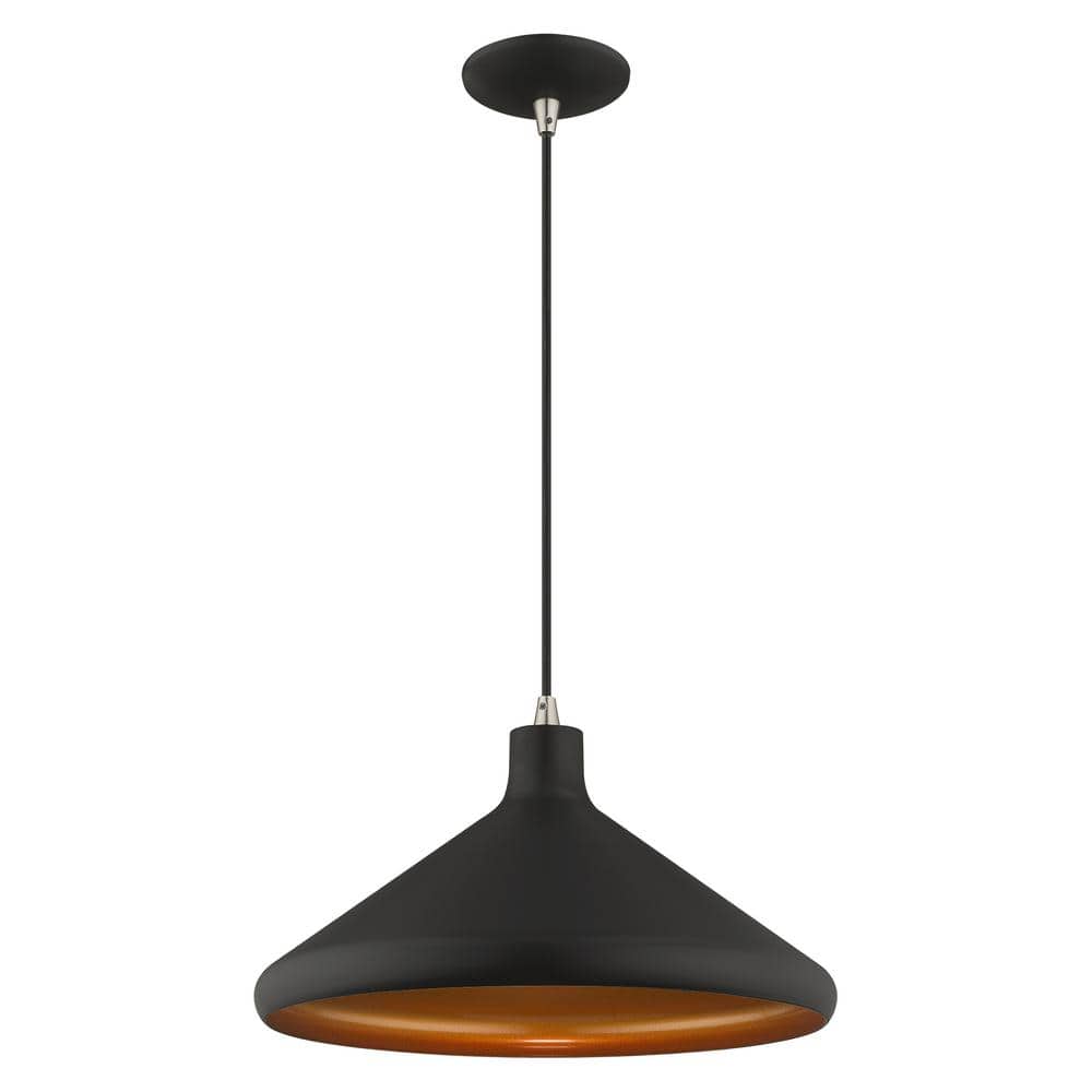 Black and Gold Aluminum Mini Pendant Light