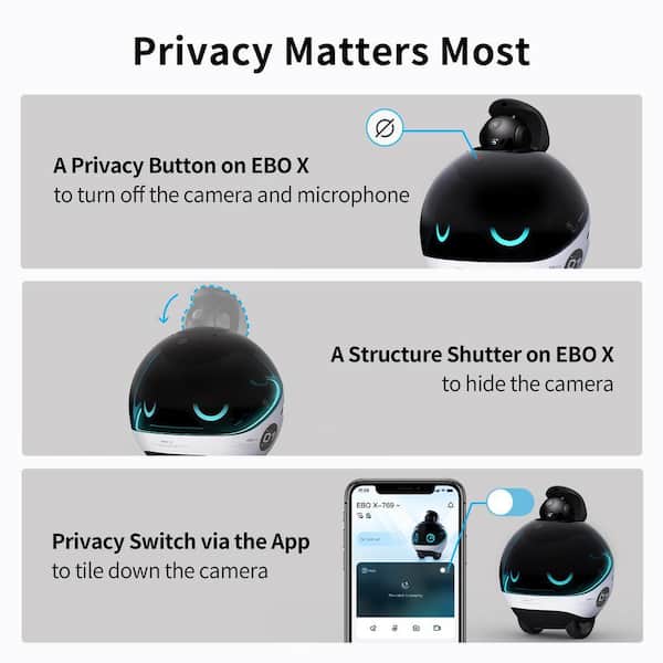 Enabot EBO X 4K UHD Stabilized Movable Indoor WiFi Smart Home