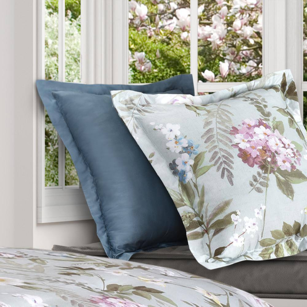 Sara Blue 20" Square Classic Throw Pillow