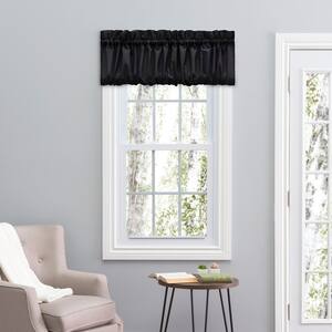 Stacey 15 in. L Polyester/Cotton Balloon Valance in Black