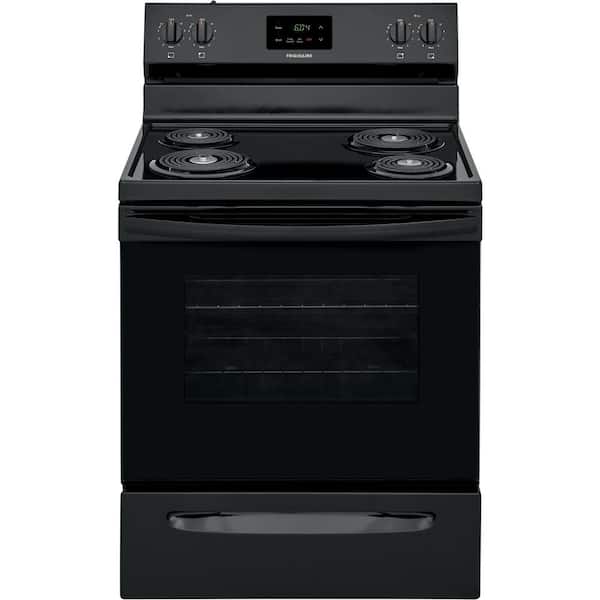 30 in. 5.3 cu. ft. Electric Range with Manual Clean in Black