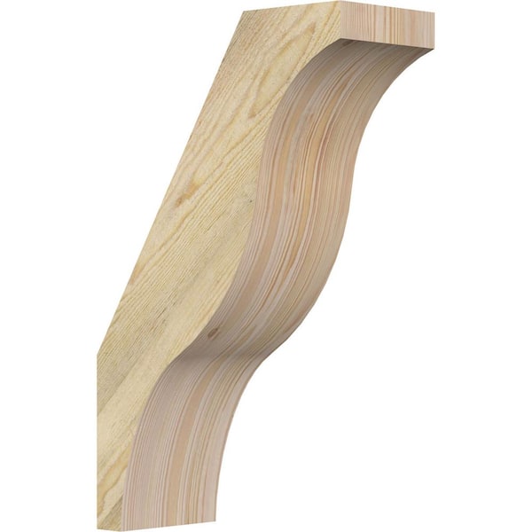 Ekena Millwork 6"W x 14"D x 22"H Funston Rough Sawn Knee Brace, Douglas Fir