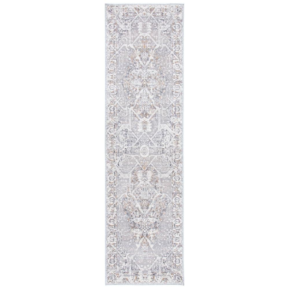 Sabrina 2 ft. x 8 ft. Ivory/Light Gray Distressed Medallion Ornate Runner Rug price history on PriceWatchPro