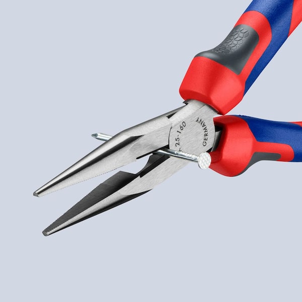 KNIPEX 30 23 140 - 49854 Long Nose Pliers chrome plated, handles