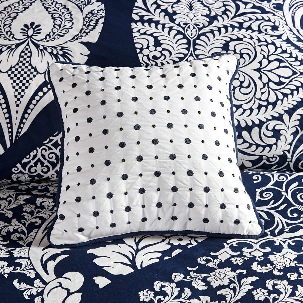 Marcella 7-Piece Indigo Cotton King Comforter Set