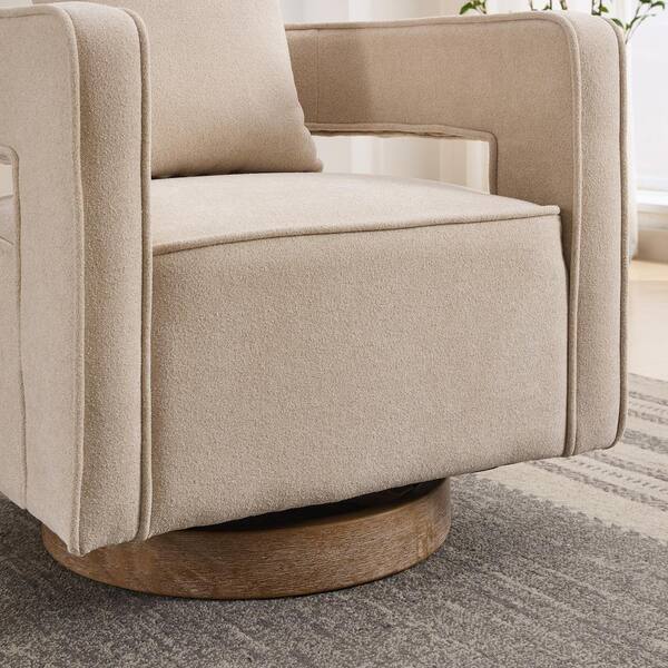 aisword 29.1 in. W Versatile 360° Swivel Linen Blend Accent