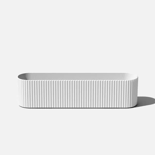 Veradek Demi 8.5 in. L x 36 in. W x 8.75 in. H Rectangular White Plastic Window Box Planter
