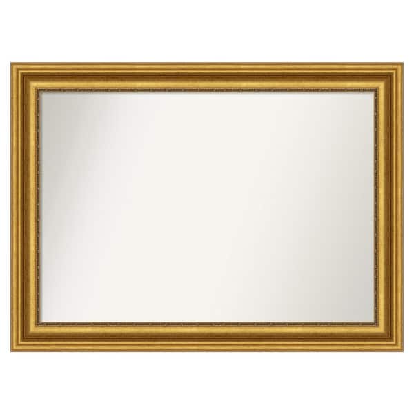 Amanti Art Parlor Gold 41.75 in. W x 30.75 in. H Custom Non-Beveled Recycled Polystyrene Framed Bathroom Vanity Wall Mirror