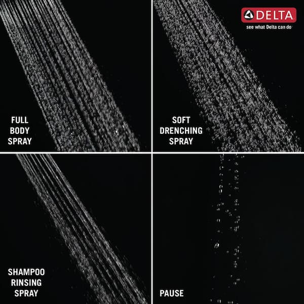 Xander 4-Spray Patterns 1.5 GPM 4.38 in. Wall Mount Handheld Shower Head with Slide Bar in Brushed Nickel